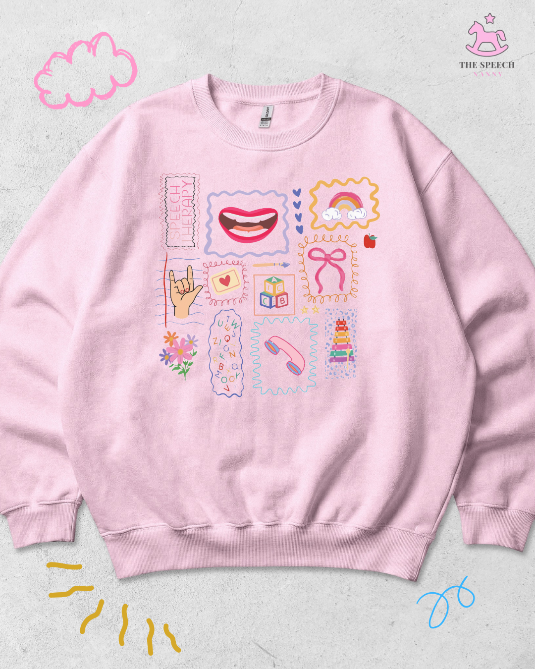 SLP Pick Your Own Sweatshirt Design - Light Pink