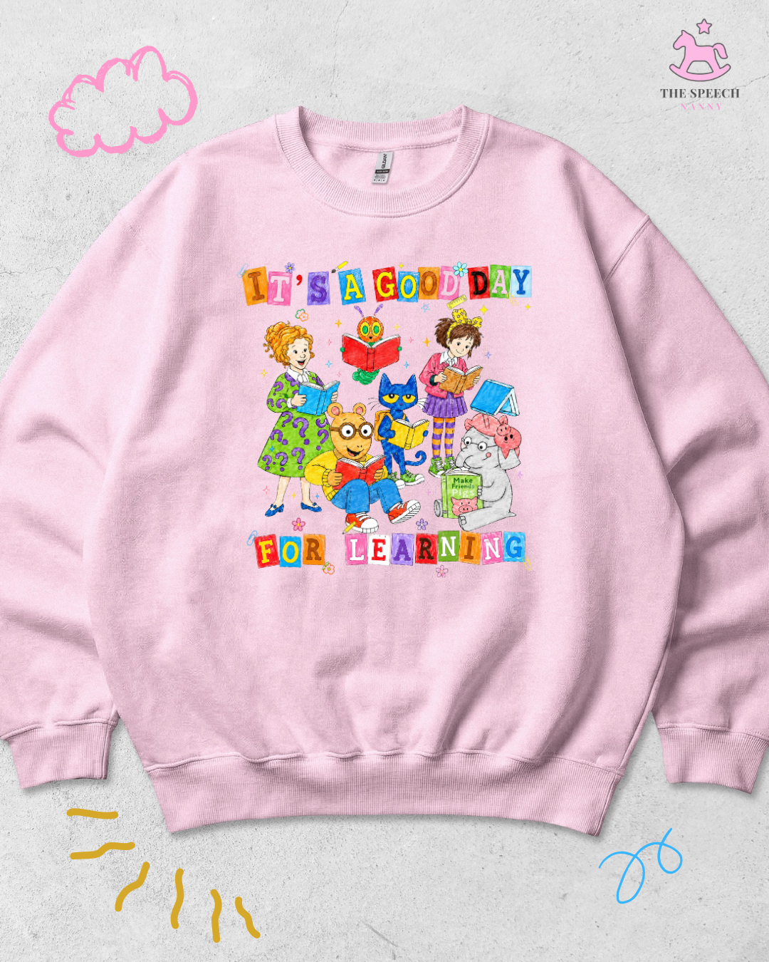 SLP Pick Your Own Sweatshirt Design - Light Pink