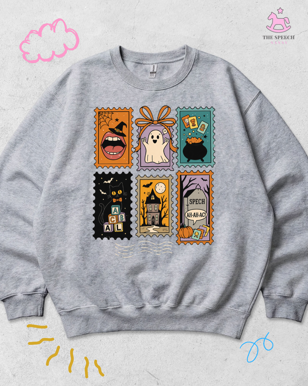Ah-Ah-Ac Crewneck Sweatshirt in Sport Gray