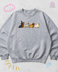 Halloween Dogs Crewneck Sweatshirt in Sport Gray