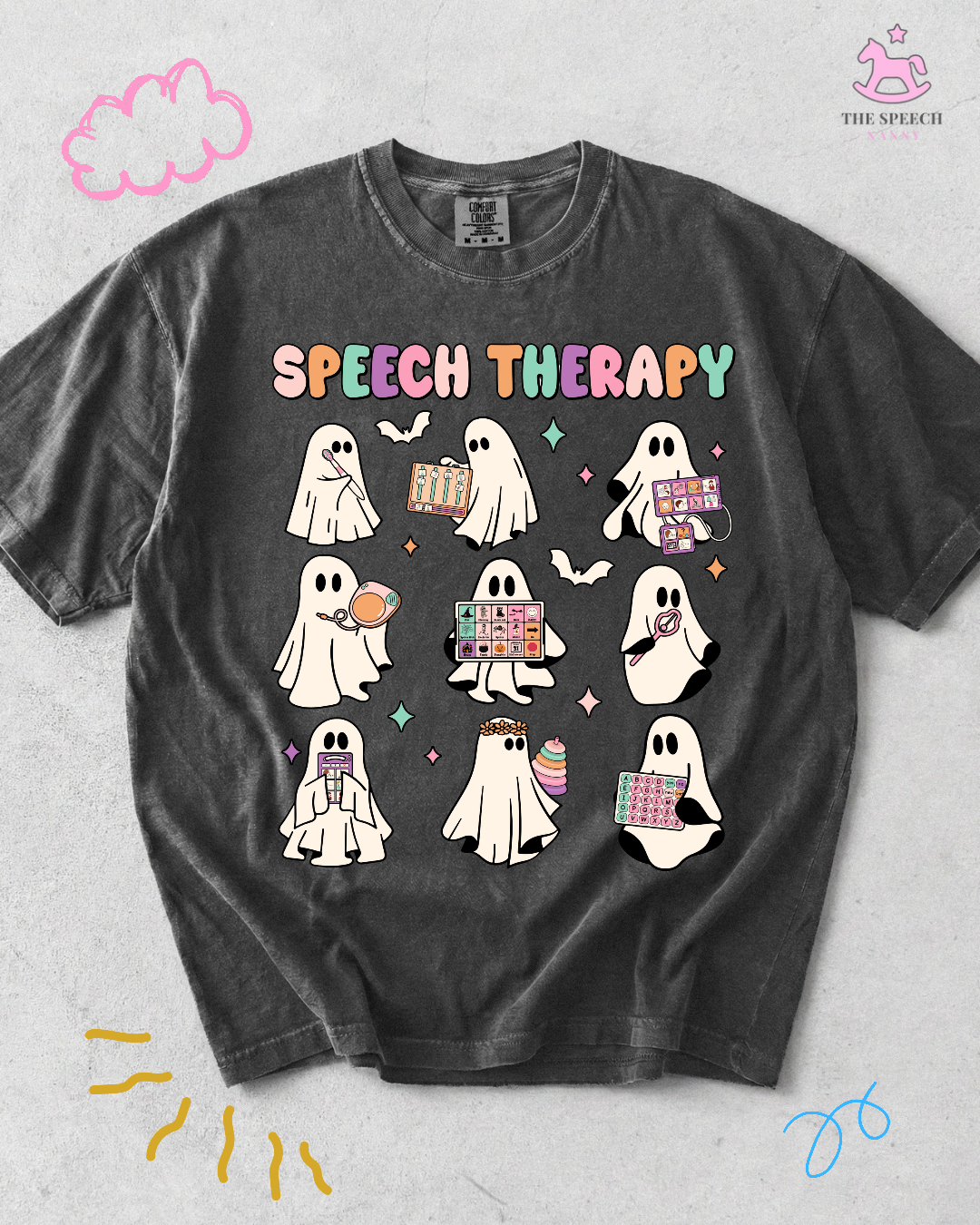 Spooking Ghost Speech Therapy Tee - Pepper